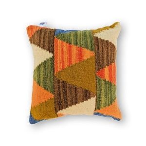 BROWN ARTSY KILIM PILLOW